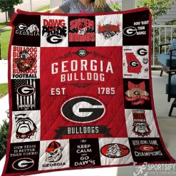 QNB0105 - Georgia Bulldogs Quilt Blanket-Sportsify