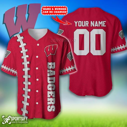 BJS0137 - Custom Wisconsin Badgers Baseball Jersey-Sportsify