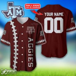 BJS0132 - Custom Texas A&M Aggies Baseball Jersey-Sportsify