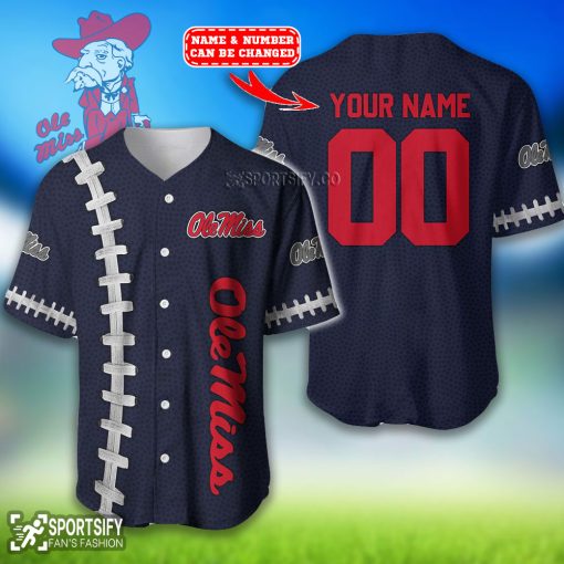 BJS0125 - Custom Ole Miss Rebels Baseball Jersey-Sportsify