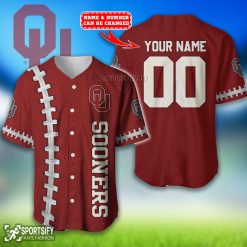 BJS0123 - Custom Oklahoma Sooners Baseball Jersey-Sportsify