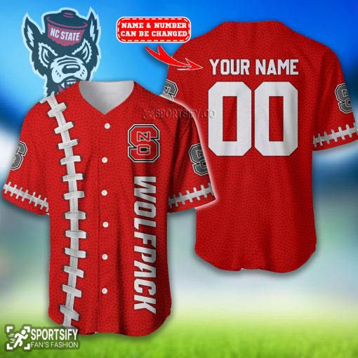 BJS0117 - Custom NC State Wolfpack Baseball Jersey-Sportsify