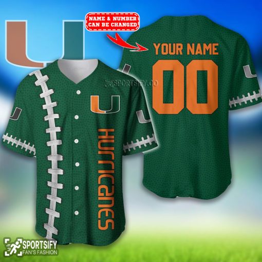 BJS0114 - Custom Miami Hurricanes Baseball Jersey-Sportsify