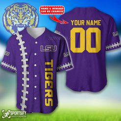 BJS0113 - Custom LSU Tigers Baseball Jersey-Sportsify