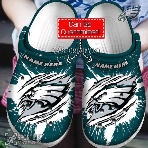 CLS02190 - Custom Philadelphia Eagles Clogs Shoes-Sportsify