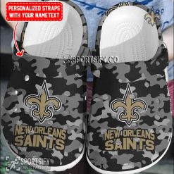 CLS02164 - Custom New Orleans Saints Clogs Shoes-Sportsify