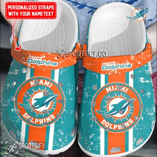 CLS02145 - Custom Miami Dolphins Clogs Shoes-Sportsify