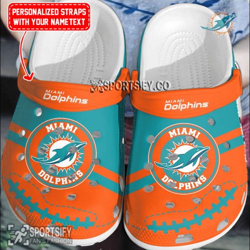 CLS02143 - Custom Miami Dolphins Clogs Shoes-Sportsify