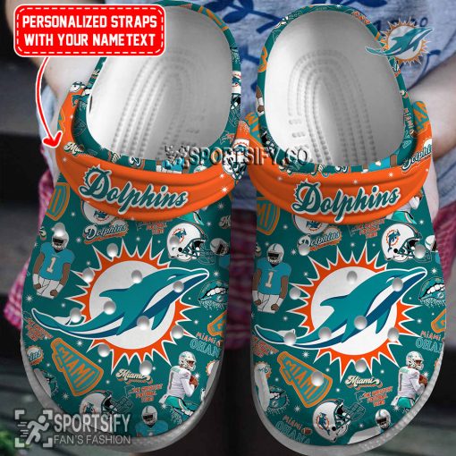 CLS02141 - Custom Miami Dolphins Clogs Shoes-Sportsify