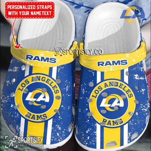 CLS02139 - Custom Los Angeles Rams Clogs Shoes-Sportsify