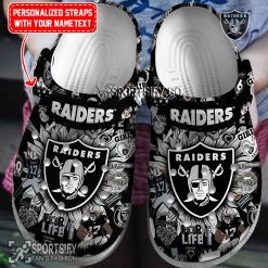 CLS02125 - Custom Las Vegas Raiders Clogs Shoes-Sportsify