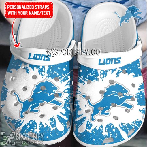 CLS02081 - Custom Detroit Lions Clogs Shoes-Sportsify