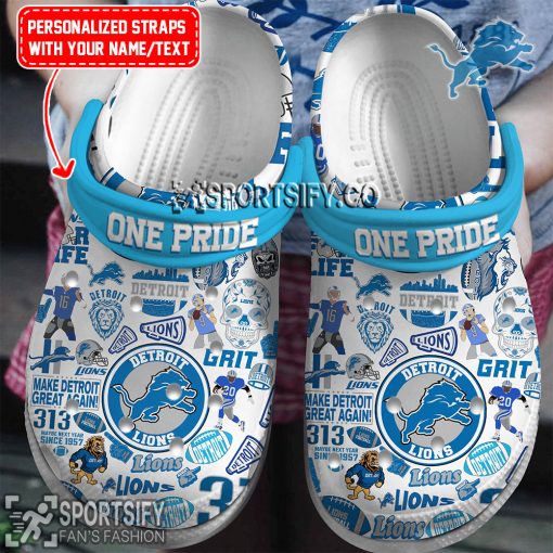 CLS02078 - Custom Detroit Lions Clogs Shoes-Sportsify