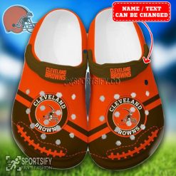 CLS02058 - Custom Cleveland Browns Clogs Shoes-Sportsify