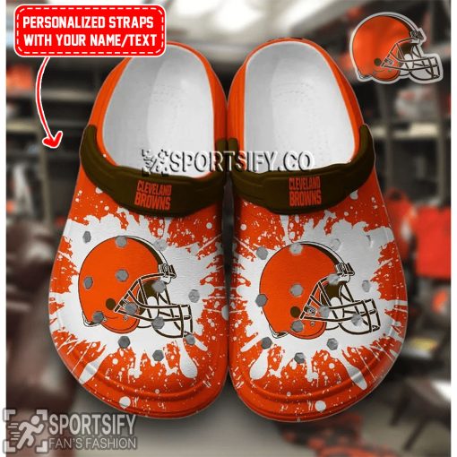 CLS02056 - Custom Cleveland Browns Clogs Shoes-Sportsify