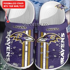 CLS02023 - Custom Baltimore Ravens Clogs Shoes-Sportsify