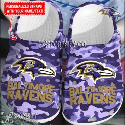 CLS02021 - Custom Baltimore Ravens Clogs Shoes-Sportsify