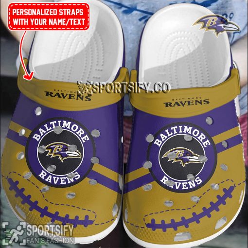 CLS02020 - Custom Baltimore Ravens Clogs Shoes-Sportsify