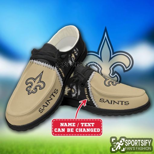 HDS0323 - Custom New Orleans Saints Hey Dude Shoes-Sportsify