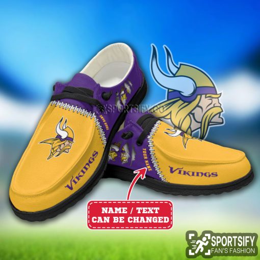 HDS0321 - Custom Minnesota Vikings Hey Dude Shoes-Sportsify