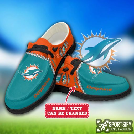 HDS0320 - Custom Miami Dolphins Hey Dude Shoes-Sportsify