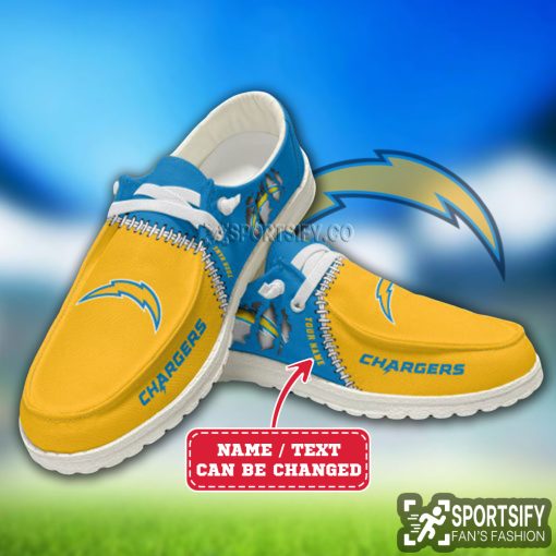 HDS0318 - Custom Los Angeles Chargers Hey Dude Shoes-Sportsify