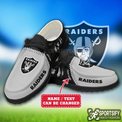 HDS0317 - Custom Las Vegas Raiders Hey Dude Shoes-Sportsify