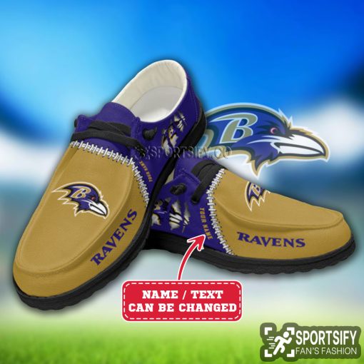 HDS0303 - Custom Baltimore Ravens Hey Dude Shoes-Sportsify